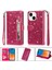 IPhone 15 Için Fermuar Cep Durumda Artı Glitter Cüzdan Kılıf Manyetik Pu (Yurt Dışından) 1
