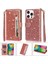 IPhone 16 Pro Pu Deri Manyetik Kapatma Glitter Için Fermuarlı Cebi Durumda (Yurt Dışından) 1