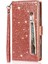 IPhone 16 Pro Pu Deri Manyetik Kapatma Glitter Için Fermuarlı Cebi Durumda (Yurt Dışından) 4