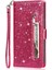 IPhone 14 Için Fermuar Cep Durumda Pro Max Kart Tutucu Pu Deri Glitter (Yurt Dışından) 3