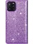 IPhone 12 Kart Tutucu Manyetik Kapatma Pu Deri Için Glitter Flip Case (Yurt Dışından) 3