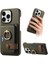 IPhone 16 Için Kılıf Pro Max Premium Dokulu Deri Kart Yuvaları Halka Standı (Yurt Dışından) 1