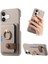 IPhone 16 Için Kılıf Halka Standı Kart Yuvaları Premium Dokulu Deri (Yurt Dışından) 1