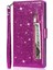 Samsung Galaxy S23 Glitter Cüzdan Kılıf Bilek Kayışı Için Fermuarlı Cebi Durumda (Yurt Dışından) 3