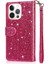 IPhone 14 Için Fermuarlı Cebi Durumda Pro Manyetik Kapatma Pu Deri Glitter (Yurt Dışından) 5