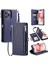 Crossbody Durumda IPhone 14 Pro 9 Kart Yuvaları Fermuar Faturaları Yuvası Uzun Rfıd (Yurt Dışından) 1