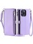 Crossbody Durumda IPhone 15 Pro Max Uzun Kordon 9 Kart Yuvaları Fermuar Yuvası (Yurt Dışından) 1