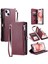 IPhone 14 Için Crossbody Durumda Artı Durumda Cüzdan 9 Kart Yuvaları Fermuar Faturaları (Yurt Dışından) 1