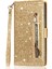 IPhone 15 Pro Pu Deri Manyetik Kapatma Glitter Için Fermuarlı Cebi Durumda (Yurt Dışından) 5