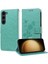 Samsung Galaxy S23 Deri Flip Kart Yuvaları Çiçek Için Flip Case (Yurt Dışından) 4