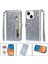 IPhone 15 Için Fermuar Cep Durumda Artı Glitter Cüzdan Kılıf Manyetik Pu (Yurt Dışından) 1