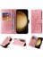 Samsung Galaxy S23 Deri Flip Kart Yuvaları Çiçek Için Flip Case (Yurt Dışından) 1
