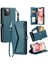 Cüzdan Crossbody Kılıf IPhone 12 Için Pro Fermuar Faturaları Yuvası Cüzdan Kılıf (Yurt Dışından) 1