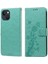 IPhone 14 Deri Çiçek Flip Kart Yuvaları Için Flip Case (Yurt Dışından) 3