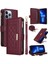 IPhone 15 Pro Cüzdan Darbeye Dayanıklı Kayış Kart Yuvaları Için Flip Case (Yurt Dışından) 1