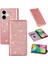 IPhone 16 Için Glitter Flip Case Kart Tutucu Flip Case Cüzdan Pu Deri (Yurt Dışından) 1