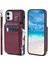Cüzdan Kılıf IPhone 12 Için Kickstand 3 Büyük Kart Pu Deri Flip Folio (Yurt Dışından) 5