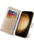 Samsung Galaxy S23 Deri Flip Kart Yuvaları Çiçek Için Flip Case (Yurt Dışından) 4