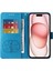 IPhone 15 Flip Deri Kart Yuvaları Çiçek Için Flip Case (Yurt Dışından) 5