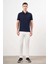 Erkek Lacivert Trend Polo Yaka Dynamic Fit T-Shirt 4