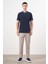 Erkek Lacivert Trend Polo Yaka Dynamic Fit T-Shirt 4