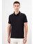 Erkek Siyah Trend Polo Yaka Dynamic Fit T-Shirt 1