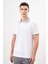 Erkek Beyaz Trend Polo Yaka Dynamic Fit T-Shirt 1