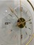 Orta Boy - Gold Luxry Şefaf Cam Quartz Mekanizmalı Metal Dekoratif Camlı Lüx Duvar Saati 5