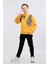 Erkek Çocuk Üç Ip Kot Detaylı Sweatshirt Hardal MRN7001 1