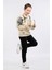 Erkek Çocuk Üç Ip Kot Detaylı Sweatshirt Bej MRN7001 2