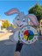 Sevimli Bunny Tavşan Ahşap Çocuk Odası Duvar Saati, Sessiz Mekanizma, Şık ve Geometrik Tasarım 1