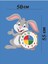 Sevimli Bunny Tavşan Ahşap Çocuk Odası Duvar Saati, Sessiz Mekanizma, Şık ve Geometrik Tasarım 4