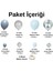 Balon Seti Fırtına Mavi-Pastel Gri-Makaron Mavi-Krom Gümüş 100 Lü Balon Zinciri Seti 2