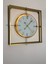 Gold Kristal Square 60 cm Modern Dekoratif Ev Ofis Salon Metal Duvar Saati 2