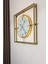 Gold Kristal Square 60 cm Modern Dekoratif Ev Ofis Salon Metal Duvar Saati 3