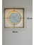 Gold Kristal Square 60 cm Modern Dekoratif Ev Ofis Salon Metal Duvar Saati 5