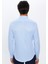Erkek Slim Fit Dar Kesim Uzun Kollu Pamuklu Kolay Ütü Mavi Düğmeli Yaka Gömlek 5