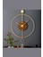 Modern altın metal ve ahşap büyük duvar saati 50x75cm, şık tasarım 3