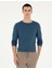 Erkek Kobalt Slim Fit Bisiklet Yaka Basic Triko Kazak 50296621-VR077 1