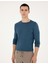 Erkek Kobalt Slim Fit Bisiklet Yaka Basic Triko Kazak 50296621-VR077 3