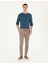 Erkek Kobalt Slim Fit Bisiklet Yaka Basic Triko Kazak 50296621-VR077 4