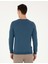 Erkek Kobalt Slim Fit Bisiklet Yaka Basic Triko Kazak 50296621-VR077 5