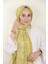 Yağ Yeşili Silk Home Kelebek Desenli Soft Şal 2
