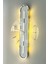 Modern tasarımlı, aynalı, pilli LED saat, 65x15 cm, beyaz ve altın renk seçenekleri 1