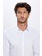 Erkek Slim Fit Dar Kesim Uzun Kollu Pamuk Premium Seri Beyaz Gömlek 3