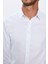 Erkek Slim Fit Dar Kesim Uzun Kollu Pamuk Premium Seri Beyaz Gömlek 4