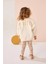 Yeni Sezon Kız Çocuk Miffy Detaylı Bej Pamuklu Sweatshirt ve Fitilli Taytlı Alt-Üst Ikili Takım 3