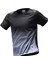 Erkek Running Gradyan Renkli Nefes Alabilen Fitness Spor Salonu Atletik Spor T-Shirt 1