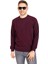 Erkek Klasik Regular Kalıp Pamuklu Selanik Yuvarlak Yaka Sweatshirt 1111-BORDO 2