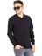 Erkek Klasik Regular Kalıp Pamuklu Selanik Polo Yaka Sweatshirt 1108-SIYAH 1